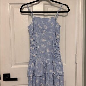 Art Class Light Blue Floral Kids Dress